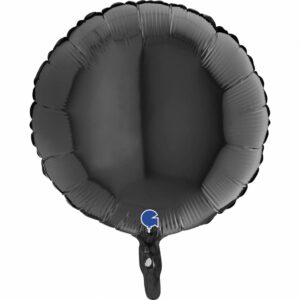 globo foil redondo negro