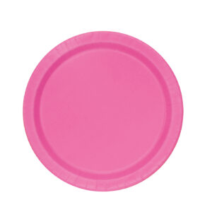 platos de papel fucsia