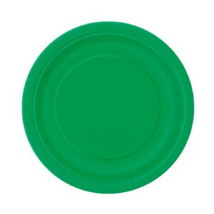 platos de papel verde esmeralda