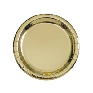 platos postre foil dorado