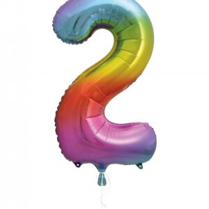 globo foil numero arcoiris
