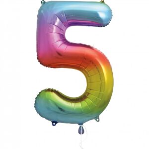 globo foil numero arcoiris