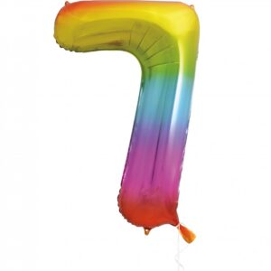 globo foil numero arcoiris