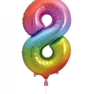 globo foil numero arcoiris