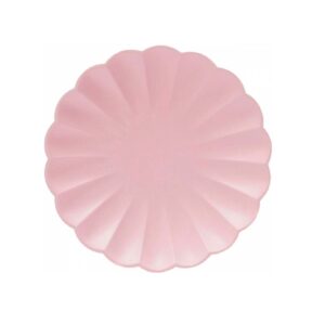 vajillas eco compostable rosa pastel
