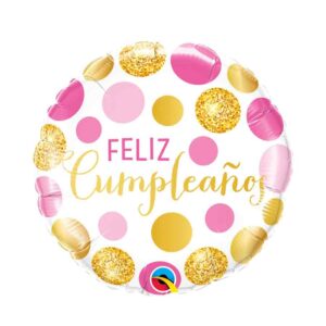 globo foil feliz cumpleaños