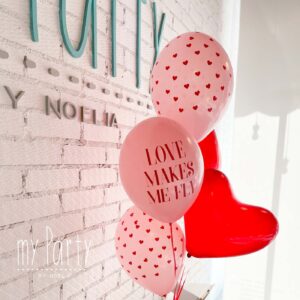 boquet globos helio san valentin