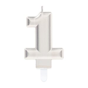 vela numero 1 plateada