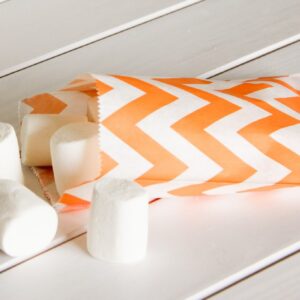 Bolsas Papel Chevron Naranja - 12 uds