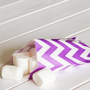 Bolsas Papel Chevron Morado Oscuro - 12 uds