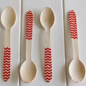 Cucharas Chevron Rojo