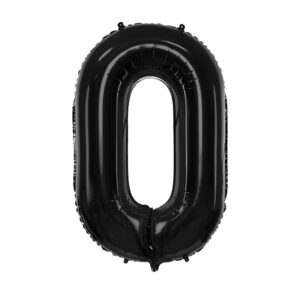 globo foil numero 0 negro