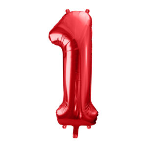 globo foil numero 1 rojo