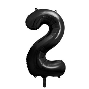 globo foil numero 2 negro