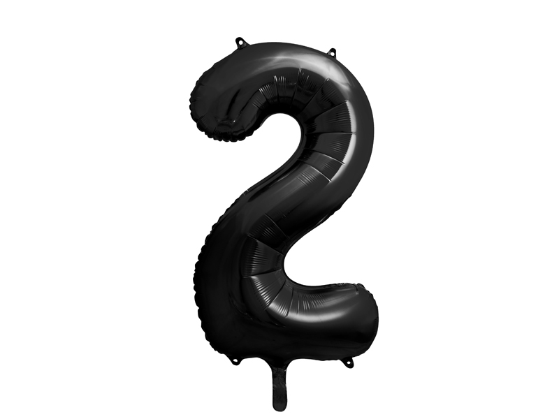 globo foil numero 2 negro globo foil numero 2 negro
