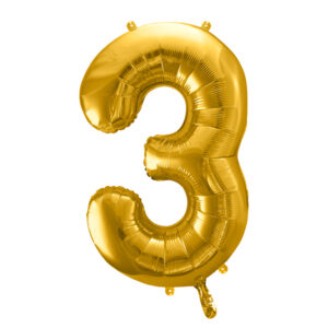 globo foil numero gigante dorado
