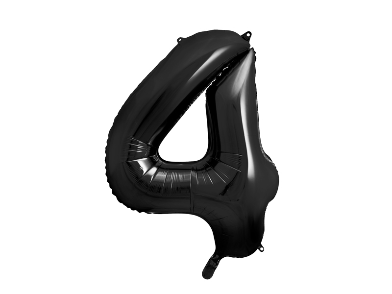 globo foil numero 4 negro globo foil numero 4 negro
