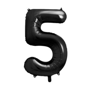 globo foil numero 5 negro