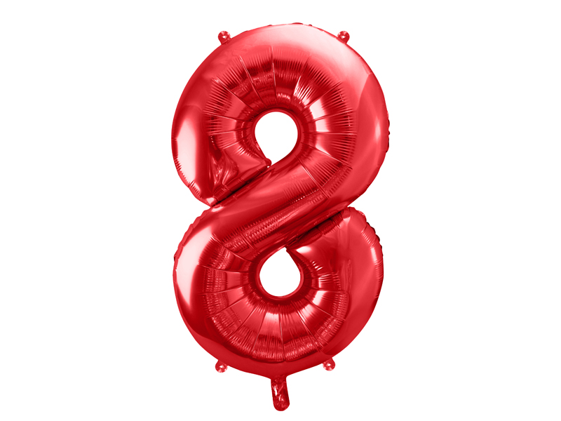 globo foil numero 8 rojo globo foil numero 8 rojo