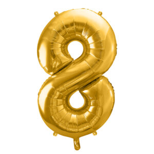 globo foil numero gigante dorado