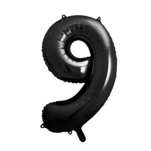 globo foil numero 9 negro