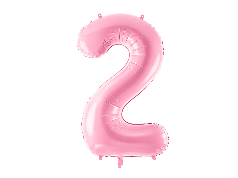 globo foil numero 2 rosa pastel globo foil numero 2 rosa pastel