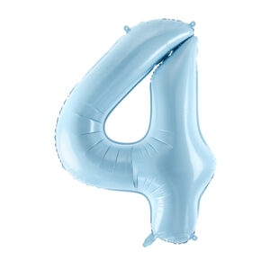 globo foil numero 4 azul pastel