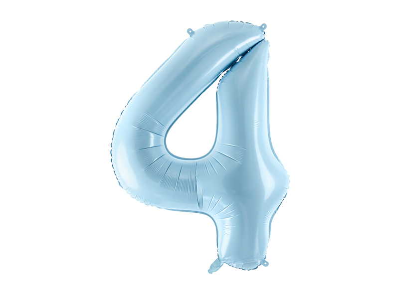 globo foil numero 4 azul pastel globo foil numero 4 azul pastel