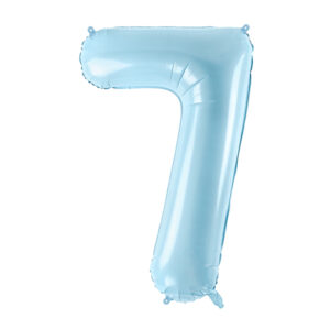 globo foil numero 7 azul pastel