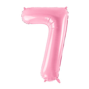 globo foil numero 7 rosa pastel