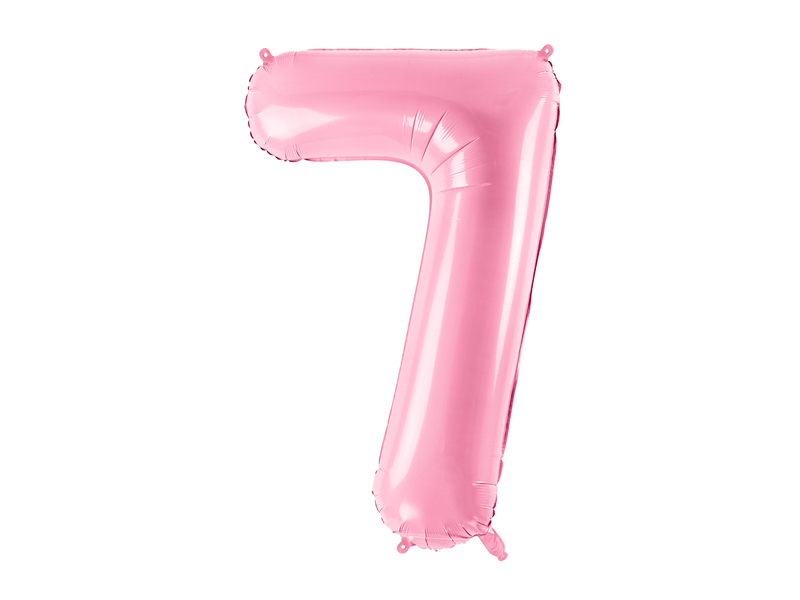 globo foil numero 7 rosa pastel globo foil numero 7 rosa pastel