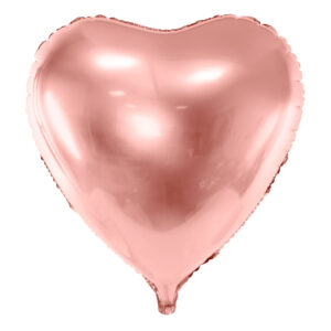 globo foil corazon oro rosa