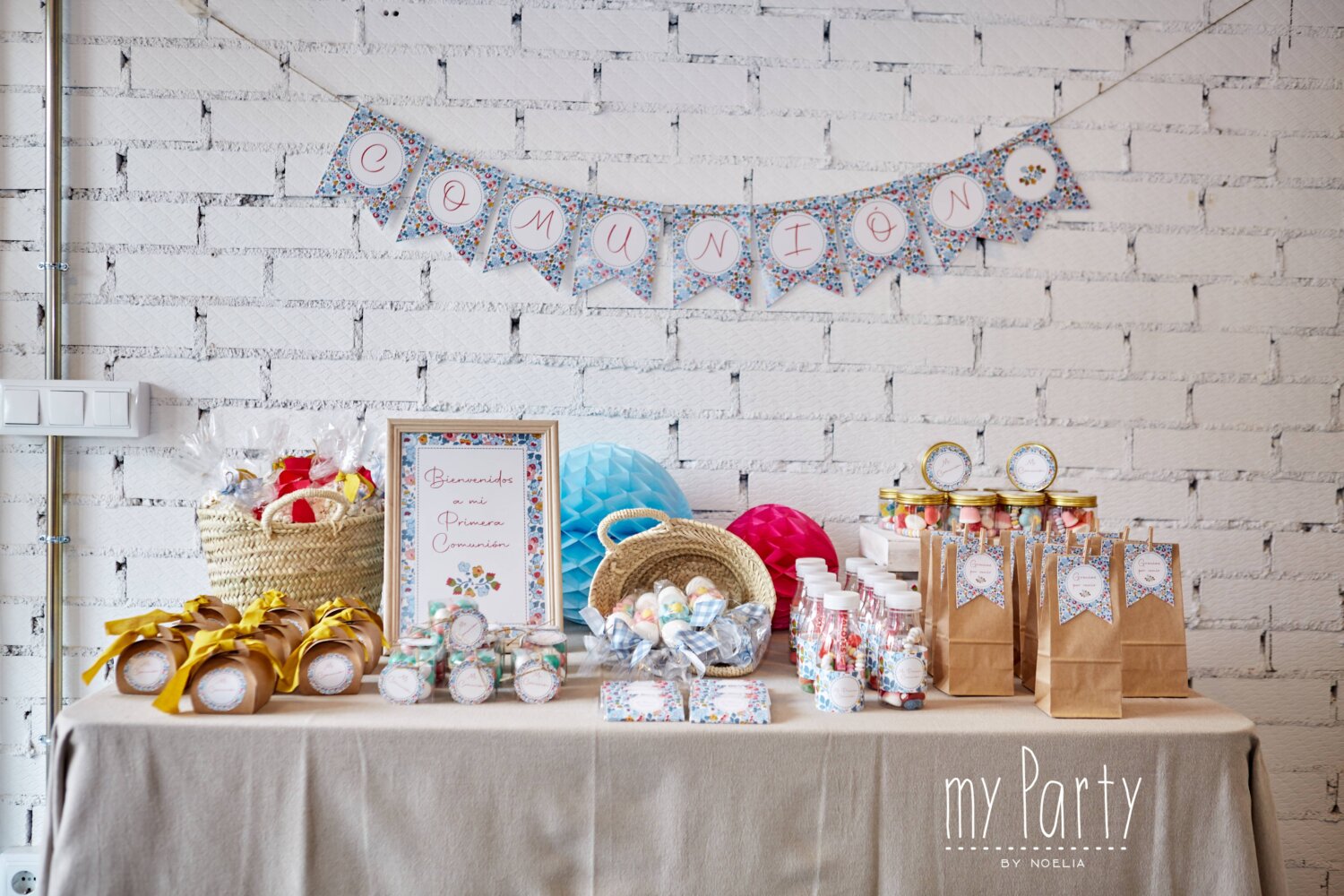 Candy bar con globos. Kit Candy Bar Liberty Azul