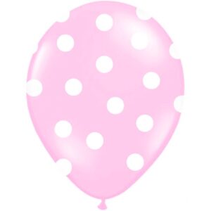 globos con topos rosas