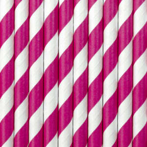 pajitas rayas fucsia