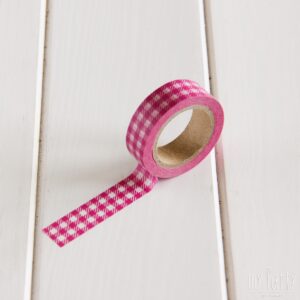 Washi Tape Cuadros Rosa