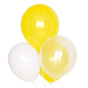 globos en tonos amarillos