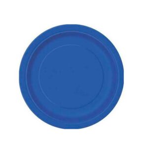plato postre azul real