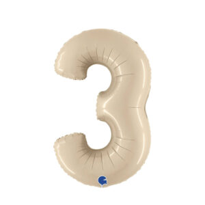 globo foil 3 marfil satinado