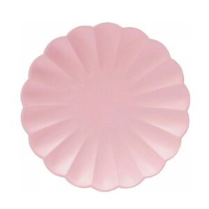 vajillas eco compostable rosa pastel