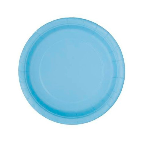 plato de papel liso azul plato de papel liso azul